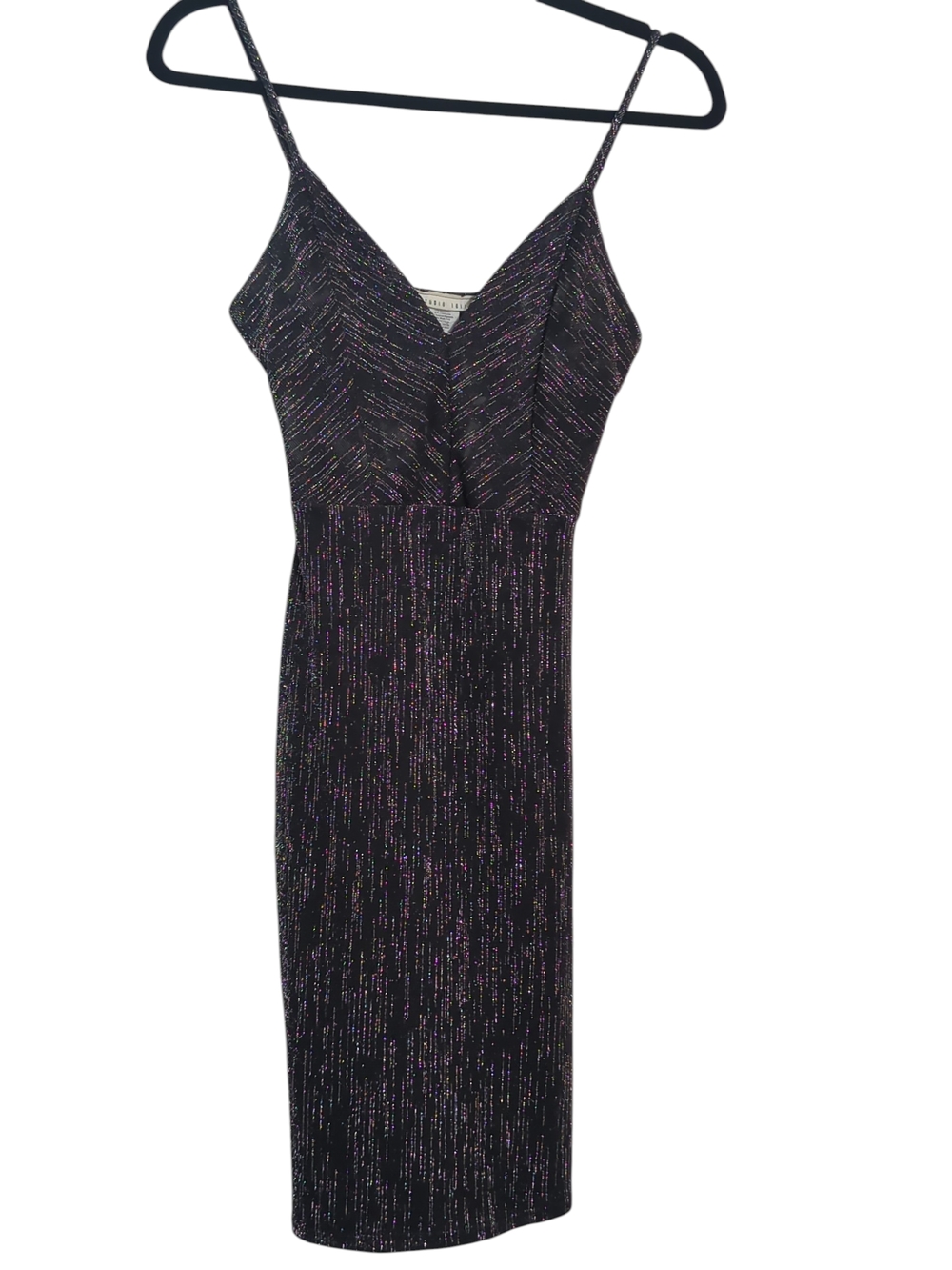 Y2K 90's black Metallic shimmer slip dress minimalist strappy midi party Evening